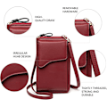 Pikkukuva 5 / 6: Pieni nahkainen olkalaukku, crossbody-laukku, matkapuhelinlompakko