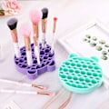 Miniatyrbild 5 av 5: (Violet et Vert)2 en 1 Outil de Nettoyage Maquillage Brosse 2 Pi