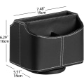 Miniatyrbilde 2 av 5: (Brun) PU-skinn fjernkontrollholder, 360° roterende TV-fjernkontroll