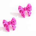 Miniatyrbilde 5 av 5: 2 par farge metall blomst sløyfe Barbie pulver øredobber for