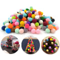 Miniatyrbillede 4 af 5: 2000 STK Håndværk Flerfarvede Runde Pomponer, 8MM Mini Pom Pom Bold til