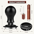 Miniatyrbilde 2 av 5: Espresso Tamper 51mm, Rustfritt Stål Kaffe Press, Fjærbelastet