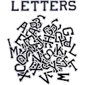 Miniatyrbillede 1 af 5: Alphabet Tøj Stryge-på Patches (2-pak), 52 Bogstaver A til Z, B
