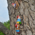 Miniatyrbillede 4 af 5: Klatrende Nisser Træ Hugger, Have Nisse Statue Elf Ud Af