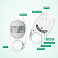 Miniatyrbillede 3 af 5: Digital skridttæller (tilfældig farve), bærbar fitness tracker