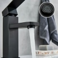 Miniatyrbilde 5 av 5: Kaldt varmtvannskran for vask, benkeplate, foss, baderom