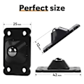Miniatyrbilde 5 av 5: (4 stykker, enkelt, svart) Selvklebende Mini Caster Wheels, Appli