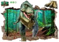 En bit 50×70CM 3D trasig vägg dinosaurie väggdekaler sovrum