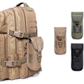 Miniatyrbillede 5 af 5: Clay Color-Molle Brilleetui Udendørs Holdbar Taktisk Taske Solbriller Etui Hær Style Lommelygte Taske med Spænde C