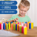 Miniatyrbild 3 av 4: 100 st Domino Stenar Domino Trä Domino Grand Edition Färgad