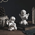 Miniatyrbillede 4 af 5: Læsebog Engel Statue, Kerub Vinger Engel Statue Figur i