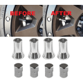 Miniatyrbilde 1 av 6: Universal TPMS Chrome Ventilspindelhylsedeksel og dekseltrimsett