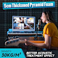 Miniatyrbillede 2 af 5: Pyramid Akustisk Skum med Dobbeltsidet Tape, 12 Pak Acoust