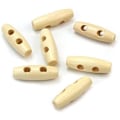 Miniatyrbillede 2 af 5: Træ Toggle Knapper Olivenformet Træ Frakke Knapper 50stk 3cm til