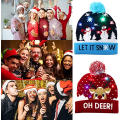 Miniatyrbilde 6 av 6: LED julelue, lysende julelue unisex strikket lue