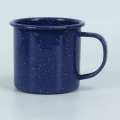 Miniatyrbillede 4 af 4: 12 ounce emaljekrus til kaffe (blå)