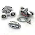 Miniatyrbilde 4 av 5: Set med 4 dusjdørruller - To hjul - Oval - Butterfly Sha
