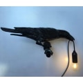 Miniatyrbilde 5 av 5: Kråke Vegglampe, Unik Gotisk Ravn Fugler Vegglampe Lys