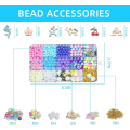 Miniatyrbilde 2 av 5: Perle armbånd for barn 743 stk verktøy, plast armbånd for små jenter, blomst sommerfugl armbånd, fest favoriserer
