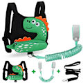 Miniatyrbillede 1 af 5: (Sort) 3 i 1 Toddler Sele Leash + Baby Anti Lost Håndled