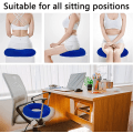 Miniatyrbilde 5 av 5: 2 stk Donut seteputer, Oppblåsbar ring seteputer, Oppblåsbar seteputer med pumpe, Puter for biler, sofaer, skrivebord og rullestoler, 39 cm ((Blå, Brun))