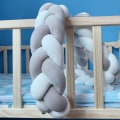 Miniatyrbillede 3 af 5: Tremmeseng, vugge, baby tremmeseng kofanger, flettet tremmeseng ramme, 4 streng