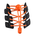 Miniatyrbillede 4 af 4: (Farve Orange) (1 Par) Elastiske Snørebånd med Snøre - Ingen Behov for at Binde Sko Farve Orange