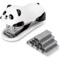 Miniatyrbillede 1 af 5: Sød Mini Panda Skrivebords Hæftemaskine, Skrivebords Hæftemaskine, 12 Ark Kapacitet
