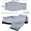 Miniatyrbilde 4 av 5: Grå 2 par fingerløse hansker Cashmere håndledsværmer termisk Gl B