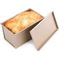 Miniatyrbillede 1 af 5: Pullman Loaf Pan med låg 8.4”x4.5”x4.1” Loaf Tin med låg Brød