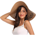 Miniatyrbillede 2 af 3: Dame Floppy Hat Stråhat Bredskygget Solhatte Åndbar (Just Married)