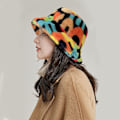 Miniatyrbillede 4 af 5: Pels Hat Fluffy Bucket Hat Vinter Fisker Hat til Kvinder Gir