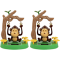 Pikkukuva 1 / 5: 2 kpl aurinkovoimalla toimivaa tanssivaa lelua keinuva apina Bobbleheads Shaki