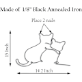 Miniatyrbild 4 av 5: Metallisk kattväggdekor | Kattväggkonst | Metallväggkonst | Minimalistisk