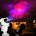 Miniatyrbilde 3 av 5: Stjerneprojektor, Astronaut Stjerneprojektor 360° Justerbar Galaxy P