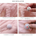 Miniatyrbilde 4 av 5: Quilt Fixing Clips, 16 stk. Dynetrekk Clips, Mushroom Round Fixin