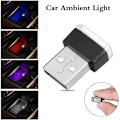 Miniatyrbillede 2 af 5: Bil USB LED Indvendige Atmosfærelys, 7stk Plug-in 5v Universa