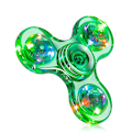 Pikkukuva 1 / 5: 2 kpl LED-valo Fidget Spinner - Kristallivihreä, Valo Fidget Sormi