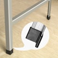 Miniatyrbillede 4 af 5: 25 x 25 mm sorte jernstolbenbeskyttere 12 stk. bordendehætter møbelbenbeskyttere gummigulvform L