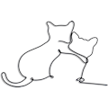 Miniatyrbild 1 av 5: Metallisk kattväggdekor | Kattväggkonst | Metallväggkonst | Minimalistisk