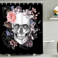 Pikkukuva 3 / 5: Surgar Skull -kylpyhuoneen suihkuverho, koukut, vedenpitävä, kylpyhuone