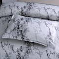 Miniatyrbilde 2 av 5: Hvit Marmor Mønster Dynetrekk, 3 Deler Mikrofiber Sengetøy