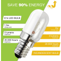 Pikkukuva 2 / 5: 2 kpl E14 LED-jääkaapin lamppua, 1,5 W vastaa 15 W, viileä