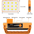 Miniatyrbilde 4 av 5: 60W Oppladbar LED Flomlys 120 COB 4 Moduser Sol Oppladbar