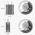 Miniatyrbilde 5 av 5: USB 3.1 til USB C-adapter, høyhastighetsoverføring, USB C hann til US