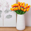 Miniatyrbilde 4 av 5: 10 stk oransje kunstige tulipaner, falske blomster i latexmateriale B