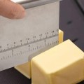 Miniatyrbilde 5 av 5: Rustfritt stål deig/kake/pizza skrape/kutter/hakker med måleskala