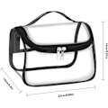 Miniatyrbillede 2 af 5: Sølv/Sort 2 stk. Transparent Rejsetoilettaske PVC Vandafvisende Makeuptaske Bærbar Vandafvisende Toilettaske Pung Cosme