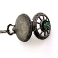 Miniatyrbilde 5 av 5: Kompass Kvarts Lommeur Hullet Vintage Menn Kvinner Lommeur Gave Ur
