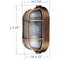 Miniatyrbillede 2 af 5: (2 stk.) Udendørs væglampe, ovalt trykstøbt aluminium væglampe,